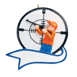 Best Rudolph & Me Personalized Hunting Boy With Target Ornament