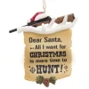 Discount Kurt Adler Personalized Hunting Letter To Santa Ornament