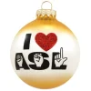 Online Personalized I Love Asl Ornament School Days