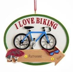 Online Kurt Adler Personalized I Love Biking Bicycle Ornament