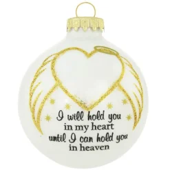 Store Personalized "I Will Hold You Memorial" Glass Bulb Ornament Memorial