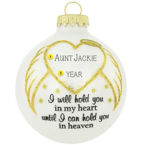 Store Personalized "I Will Hold You Memorial" Glass Bulb Ornament Memorial