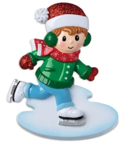 Best Sale PolarX Personalized Ice Skater Boy Ornament