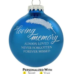 Cheap Personalized In Loving Memory Memorial Glass Bulb Ornament Memorial