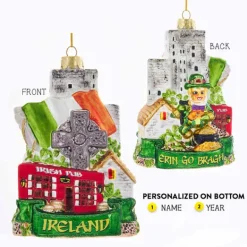 Hot Kurt Adler Personalized Ireland Ornament-Glass