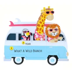 Fashion PolarX Personalized Jungle Family Of 3 Ornament