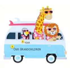 Fashion PolarX Personalized Jungle Family Of 3 Ornament
