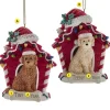 Clearance Kurt Adler Personalized Labradoodle In Dog House Ornament