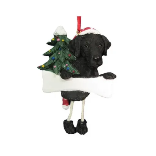 Cheap E & S Imports Personalized Labrador Dog Ornament - Black