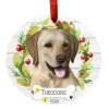 New E & S Imports Personalized Labrador Ornament - Yellow