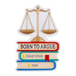 Sale PolarX Personalized Lawyer Born To Argue Ornament