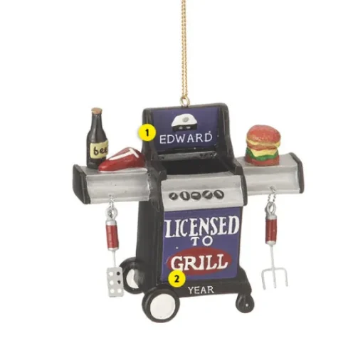 Cheap Ganz Personalized Licensed To Grill Ornament