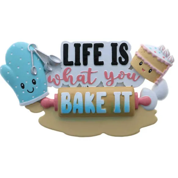 Fashion Personalized "Life Is What You Bake It" Baking Ornament Household