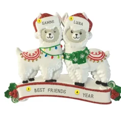 Online Personalized Llama Couple Ornament Couples