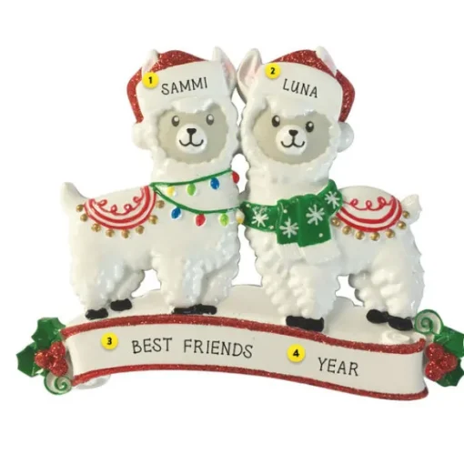 Online Personalized Llama Couple Ornament Couples
