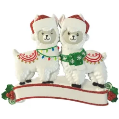 Online Personalized Llama Couple Ornament Couples