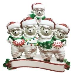 Flash Sale PolarX Personalized Llama Family Of 5 Ornament