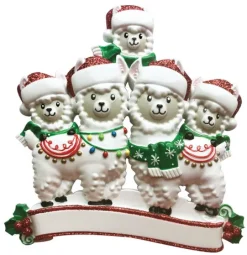 Flash Sale PolarX Personalized Llama Family Of 5 Ornament