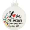 Clearance Personalized Love One Another Glass Ornament Angels & Religious