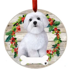 Flash Sale E & S Imports Personalized Maltese Ornament