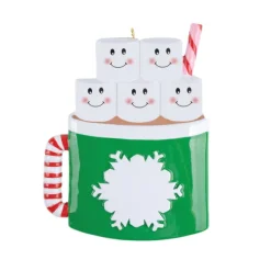 Store Rudolph & Me Personalized Marshmallow Mug Family Of 5 Ornament
