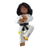 Clearance Ornament Central Personalized Martial Arts Ornament - African-American Female