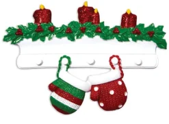 Online Personalized Mitten Family Of 2 Ornament Couples