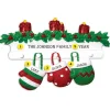 Cheap PolarX Personalized Mitten Family Of 3 Ornament