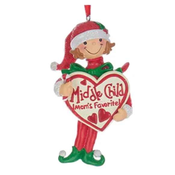 Clearance Personalized Mom's Favorite Child Ornament - Middle Girl Family Members