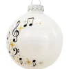 Cheap Personalized Music Swirl Glass Ornament Music