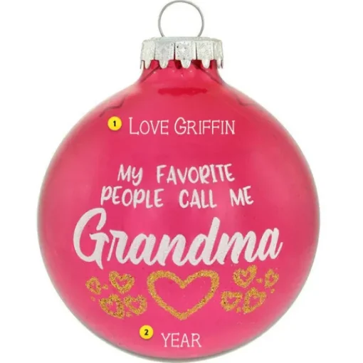 Outlet Personalized "My Favorite People Call Me Grandma" Ornament Family Members