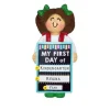 Clearance Personalized My 1St Day Of School Ornament - Female-Brunette School Days
