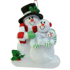 Sale Personalized New Parents Snowfamily Ornament Expecting & New Family