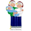New Personalized New Parents With Baby Ornament - Blue Blanket Expecting & New Family