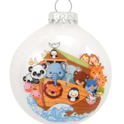 Best Sale Personalized Noah's Ark Glass Ornament Angels & Religious