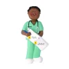 Flash Sale Ornament Central Personalized Nurse In Scrubs - African American Male