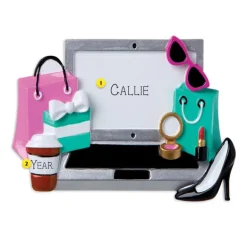 New Personalized Online Shopper Ornament Hobbies & Activities