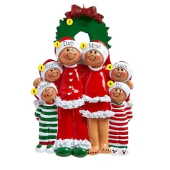 Cheap Rudolph & Me Personalized Pajama Family Of 6 African American Ornament