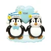 Outlet Personalized Penguin Couple With Blue Heart Ornament Couples