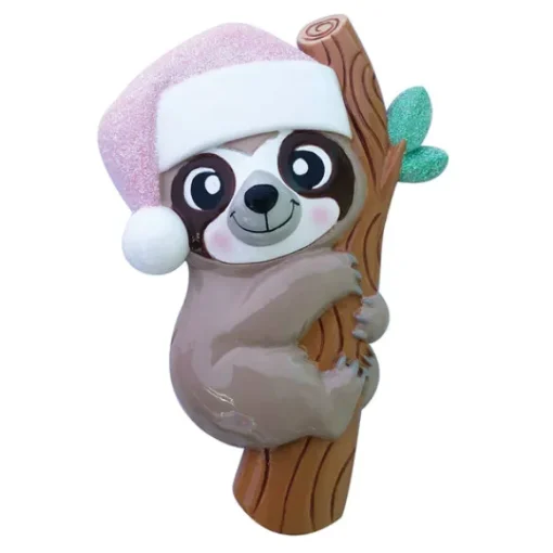 Discount Personalized Pink Baby Sloth Ornament Animals