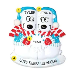 Shop Personalized Polar Bear Couple Ornament Couples