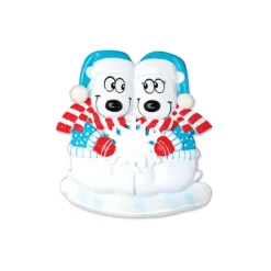 Shop Personalized Polar Bear Couple Ornament Couples