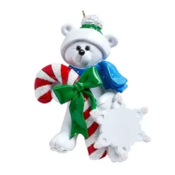 Cheap Rudolph & Me Personalized Polar Bear With Candy Cane Ornament