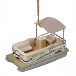 Best Sale Kurt Adler Personalized Pontoon Boat Ornament
