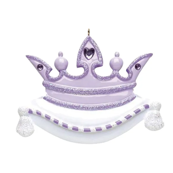 Cheap Personalized Princess Crown Ornament - Purple Kids