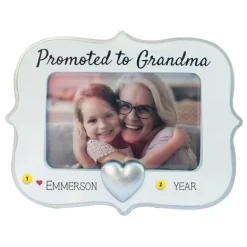 New Personalized Promoted To Grandma Frame Ornament Expecting & New Family