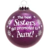 Store Personalized "Promoted To Aunt!" Glass Bulb Ornament Expecting & New Family