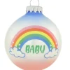Outlet Personalized Rainbow Baby Glass Bulb Ornament Baby