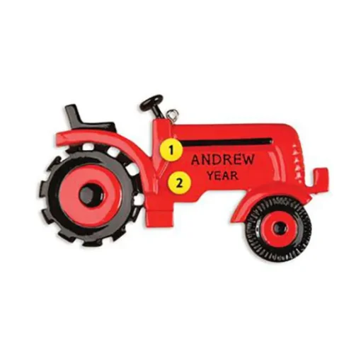 Sale Personalized Red Tractor Ornament Horse & Farm