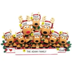 Cheap Personalized Reindeer Family Of 8 Table Top Decoration Table Tops